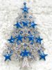 12pcs/lot Wholesale Crystal Rhinestone Enameling Christmas tree Pin Brooch Christmas gift party C550