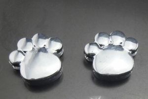 Hurtownie 100 sztuk / partia 8mm Chrome Paw Slide Charm Fit dla 8mm Skórzane opaski Breloki DIY Nagrywia Biżuteria Ustalenia