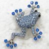 Bütün Kristal Rhinestone Frog Brooches Moda Kostüm Pin Broş Mücevher Hediye Giyim Aksesuarları C5594450099