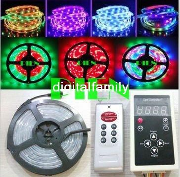 Magic LED Strip 5050 RGB SMD Intelligent Strip Light Dream Color 6803IC 150LED 5M waterproof 133 Program 1 set/lot