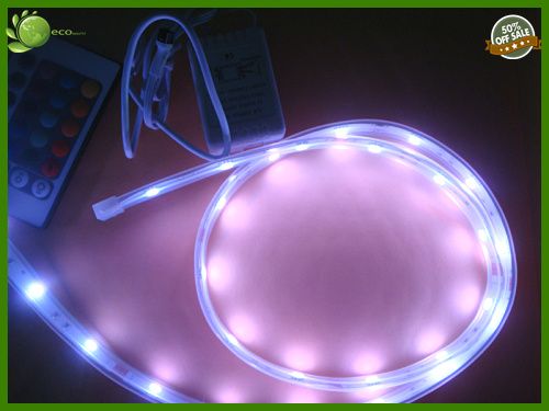 5M 300LED IP67 Tüp Su Geçirmez RGB 5050 LED STRIP Dış Mekan Işığı 24 Keyler IR Uzaktan Denetleyici 12V 5A Güç Adaptörü Noel GI2129396