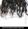 5 adet / grup Mocha 12-26 inç Doğal Renk Bakire Saç, Brezilyalı Su Dalga Saç Uzantıları, Yüksek Kalite
