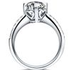 Solid 925 zilveren engagement 4 tanden instellen ring NSCD diamant klassieke merk diamant sieraden vrouwelijke 18 k wit vergulde verjaardag ring
