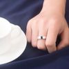 1 ct de diamantes anillos cuadrados anillos de plata esterlina de la piedra preciosa 18k anillos de boda anillos de compromiso de oro para hombre blanco de 14 k oro