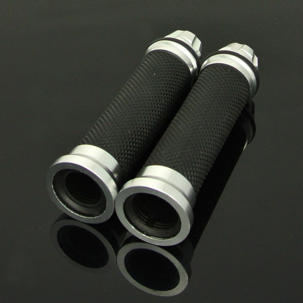 Motorcycle Handlebar Grip Grips Handle Bar Girp Chrome Harley Premium
