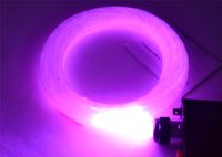 Wholesale 45W m RGB Optic Fiber Lights Lighting LED Colorful Plastic Star Lampada DIY Ceiling Kit mm Engine EU US AU UK Power Plug Remote CE