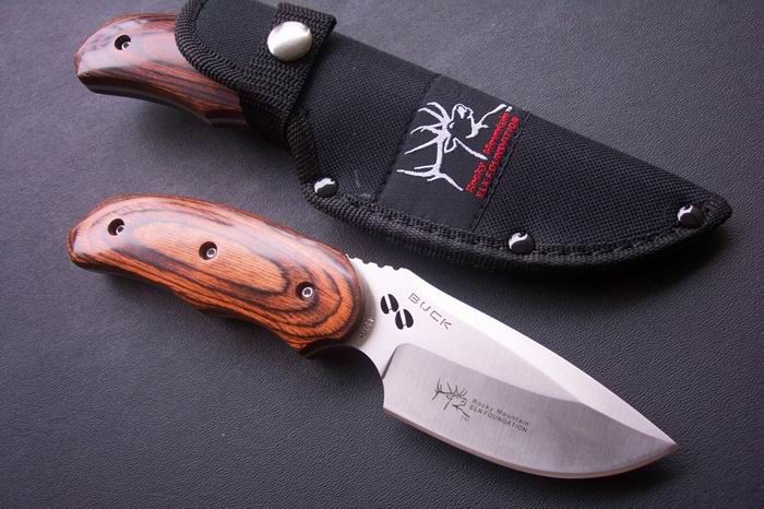 BUCK 076 Reindeer Small Fixed Blade Knife Knives Outdoor Camping ...