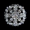 Beutiful Silver Plated Rhinestone Crystal Flower Pin Brooch