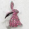 Broche en forme de lapin de pâques avec strass en cristal entier, broche C1847458232