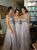 Burgundy Coral Lace Bridesmaids Dresses Gowns Discount Cap Sleeve Long Chiffon Maid of Honor Dresses Evening Dress
