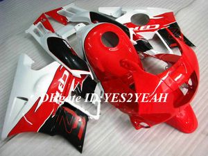 Kit de Carenagem de Motocicleta para Honda CBR600F2 91 92 93 94 CBR600 F2 1991 1992 1994 ABS Vermelho branco Carenagens + Presentes HG02