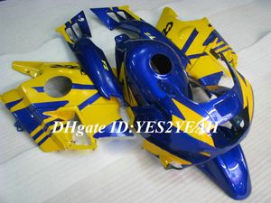 Honda CBR600F2 için motosiklet Fairing kiti 91 92 93 94 CBR600 F2 1991 1992 1994 Yeni Sarı mavi Fairings seti + Hediyeler HG09