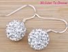 silver ball drop earrings