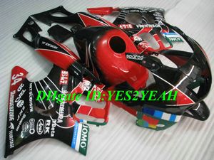 Motorcykel Fairing Kit för Honda CBR600F3 95 96 CBR600 F3 1995 1996 ABS Hot Red Black Fairings Set + Presenter HQ02