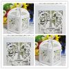 Prezent Wrap Ślub Favor Small Boxes Floral Theme Laser Cut Favor Box z Bowknot XB1