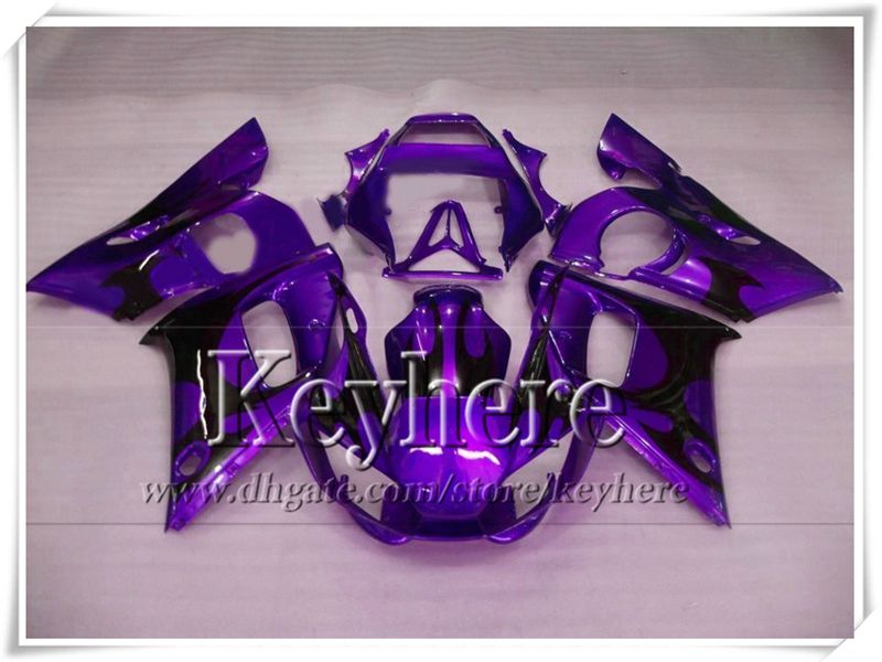 HOT SALE! ABS plastic purple black bodykits YZF-R6 1998 1999 2000 2001 2002 fairings for Yamaha YZF R6 98-02 with 7 gifts Ry72