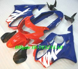 Custom Injection Mould Fairing kit for Honda CBR600F4 99 00 CBR600 F4 1999 2000 ABS Top Red blue Fairings set+Gifts HJ04