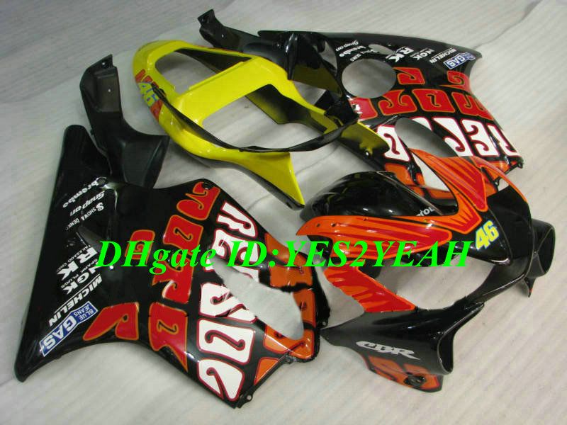 Motorfiets Fairing Kit voor HONDA CBR600F4I 01 02 03 CBR600 F4I 2001 2002 2003 ABS Orange Black Backings Set + Gifts HY05