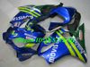 Motorcykel Fairing Kit för Honda CBR600F4I 01 02 03 CBR600 F4I 2001 2002 2003 ABS Blue Green Fairings Set + Presenter HY15