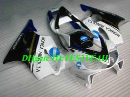 Motorcycle Fairing kit for Honda CBR600F4I 01 02 03 CBR600 F4I 2001 2002 2003 ABS White black blue Fairings set+Gifts HY16