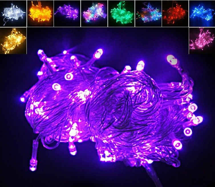 Hohe Qualität 220V 8 verschiedene Flash 30m 300LED String Lights Weihnachtsbeleuchtung Urlaubslicht Fairy Lamps 100 Meter Heckstecker hinzufügen