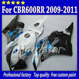 Injection Mould motocycle fairings for HONDA CBR600RR F5 2009 2010 2011 CBR 600 RR 09 10 11 blue white black fairing kit st7