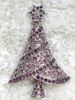 12 sztuk / partia Hurtownie Kryształ Rhinestone Choinki Pin Broszki Boże Narodzenie Prezenty Biżuteria C682