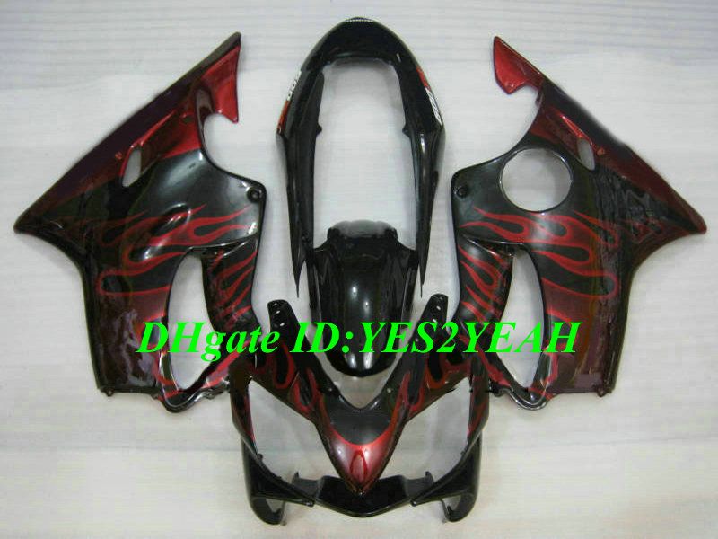 Motorcycle Fairing kit for Honda CBR600F4I 04 05 06 07 CBR600 F4I 2004 2007 ABS Red flames black Fairings set+Gifts HY23