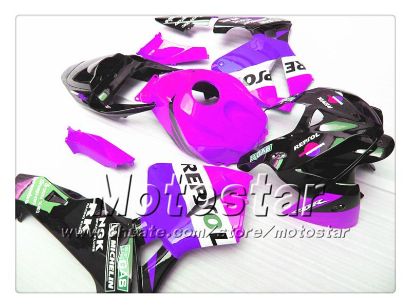 7Gifts Bodywork Fairings för Honda CBR600RR F5 2005 2006 CBR 600 RR 05 06 CBR 600RR Glansig Lila Svart Repsol Fairing Set ST60