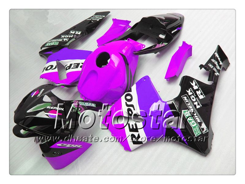 7Gifts bodywork fairings for HONDA CBR600RR F5 2005 2006 CBR 600 RR 05 06 CBR 600RR glossy purple black Repsol fairing set st60