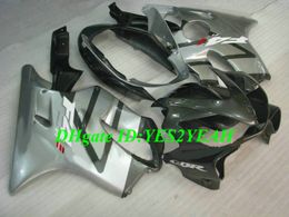 Motorcycle Fairing kit for Honda CBR600F4I 04 05 06 07 CBR600 F4I 2004 2007 ABS Top silver black Fairings set+Gifts HY32