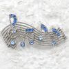 Venta al por mayor de broche de nota musical con diamantes de imitación de cristal, broches para disfraz, pin, regalo de joyería C279