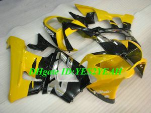 Injektionsformmissionskit för Honda CBR900RR 929 00 01 CBR 900RR CBR900 2000 2001 Top Yellow Black Fairings Set + Presenter HZ08