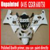 Unpainted Fairings för Suzuki GSXR 600 750 2004 2005 K4 Polerad fairing med Primer GSXR600 GSXR750 04 05 TT19