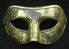 Till salu Party Masks Man Mask Archaistisk Roma Antik Klassisk Party Mask Mardi Gras Masquerade Halloween Mask Venetian Kostym Silver Gold