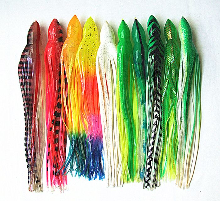 12inch Octopus Skirt Lure Fishing Tackle Soft Plastic Worms Fishing Lure Salt Lure Big Game Trolling Fishing Bait Tuna Skirt Bait