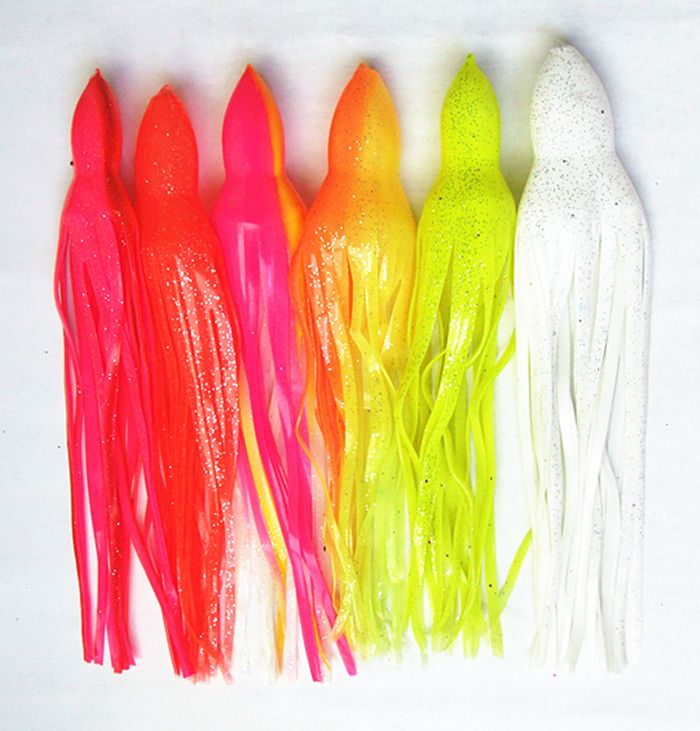 10 cali koszulka Octopus Lure Fishing Tackle Trolling Fishing Lure Tunena Soft Plastic Worms Fishing Lure Bait Big gry Spódnica Przynęta