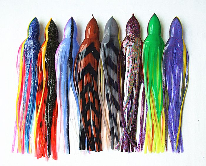 10inch Octopus Shirt Lure Fishing Tackle Trolling Fishing Lure Tuna Soft Plastic Worms Fishing Lure Salt Bait Big Game Skirt Bait