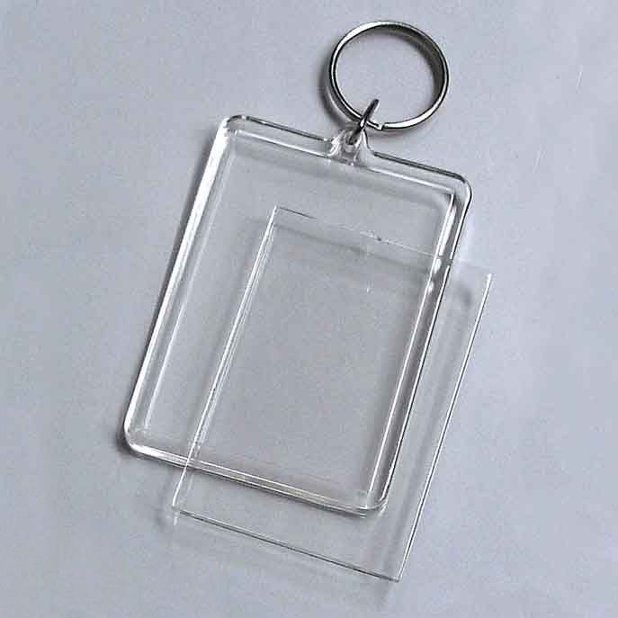 Blank Acrylic Rectangle Keychains Insert 2 Photo Keychains Acrylic