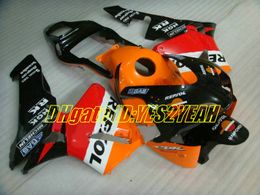 Motorcycle Fairing kit for Honda CBR600RR 03 04 CBR 600RR F5 2003 2004 05 CBR600 ABS Red orange Fairings set+Gifts HG01