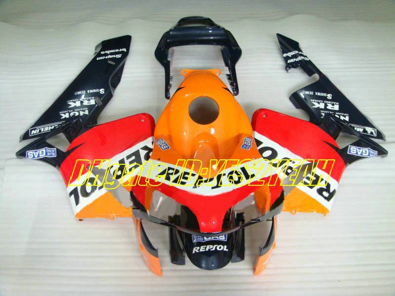 Kit de Carenagem da motocicleta para Honda CBR600RR 03 04 CBR 600RR F5 2003 2004 05 CBR600 ABS Vermelho laranja preto Carimbos conjunto + Presentes HG02