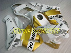 Honda CBR600RR 03 04 için CBR 600RR F5 2003 2004 05 CBR600 ABS Altın beyaz Fairings seti + Hediyeler HG03