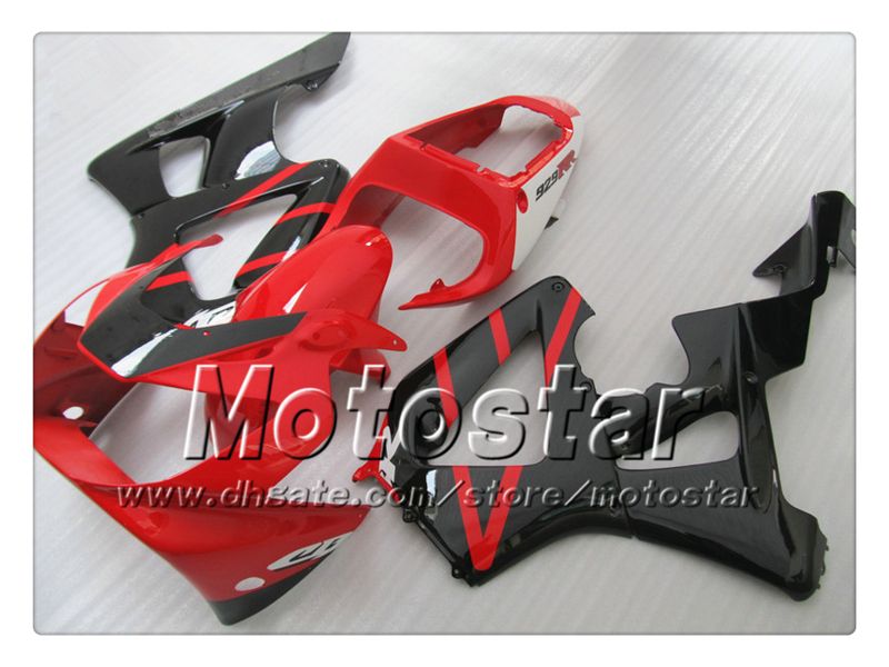 7 선물 Honda CBR900RR 929 2000 2001 CBR900 929RR CBR929 00 01 CBR929RR GLOSSY RED와 검은 색 페어링 세트 SY18