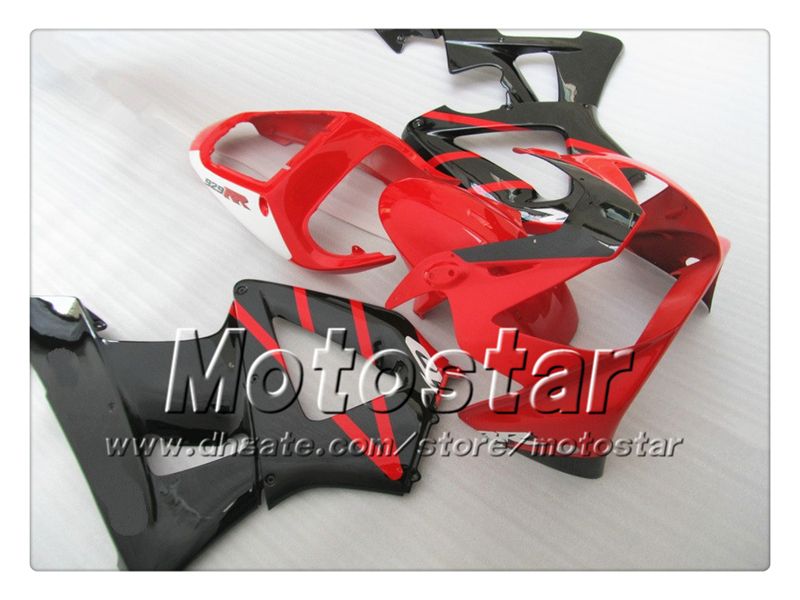 7 gåvor Motorcykelmässor för Honda CBR900RR 929 2000 2001 CBR900 929RR CBR929 00 01 CBR929RR GLOSSY RED MED Black Fairing SY18