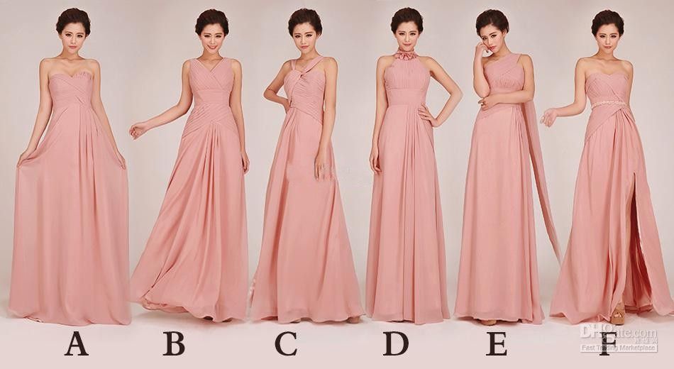 long dusky pink dress