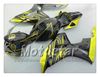 7Gifts injection molding for HONDA cbr1000rr 06 07 abs fairings kit CBR 1000RR fairing 2006 2007 yellow in glossy black body set sy107