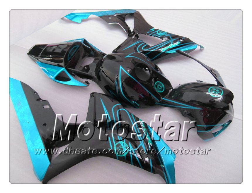 Stampaggio ad iniezione HONDA cbr1000rr 06 07 kit carene in abs CBR 1000RR carenatura 2006 2007 blu acqua in set corpo nero lucido sy120