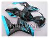 Injection molding for HONDA cbr1000rr 06 07 abs fairings kit CBR 1000RR fairing 2006 2007 water blue in glossy black body set sy120