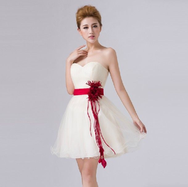 short white ball gown