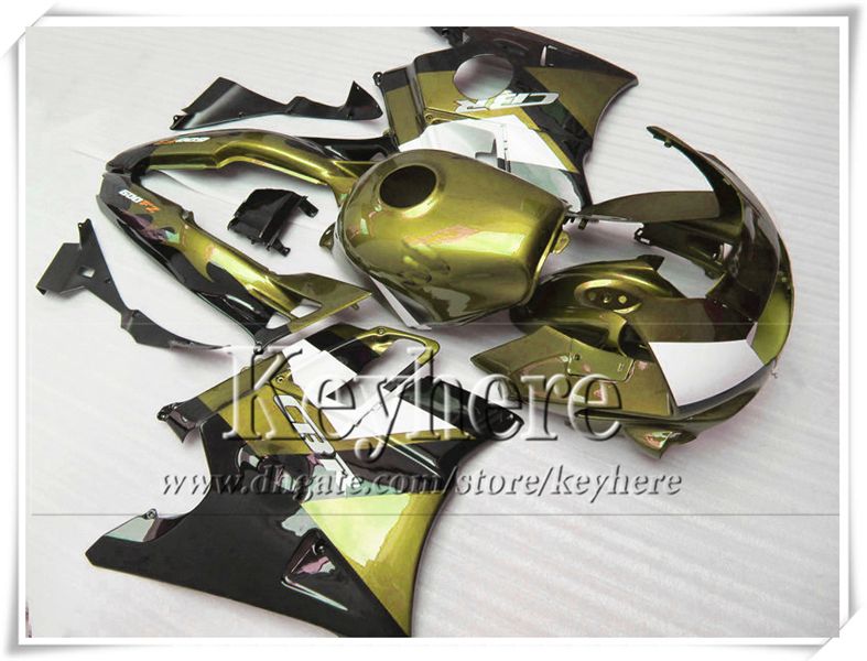 Hoge Kwaliteit Golden Black Fackings Kit voor Honda CBR 600 91 92 93 94 Karrenset Set CBR600 1991 1992 1993 1994 F2 met 7 geschenken PJ23